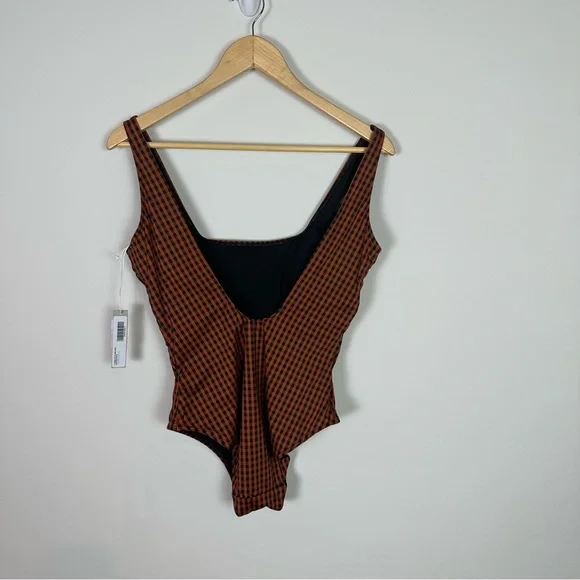 Everlane Nyle Gingham One Piece Swim Suit - Picture 5 of 11